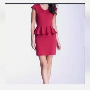 Olive & Oak Pink Peplum Dress L